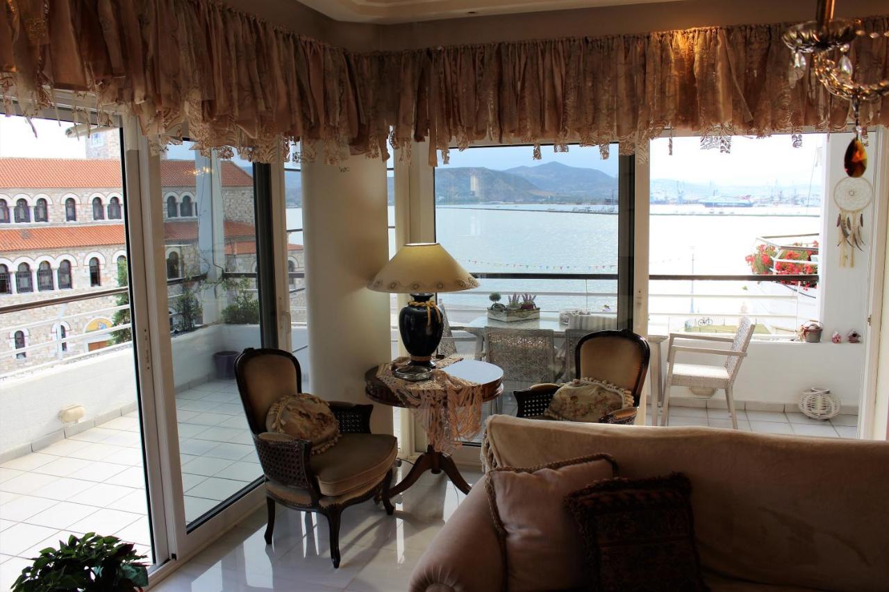 Luxury Sea View Apartment Volos Bagian luar foto