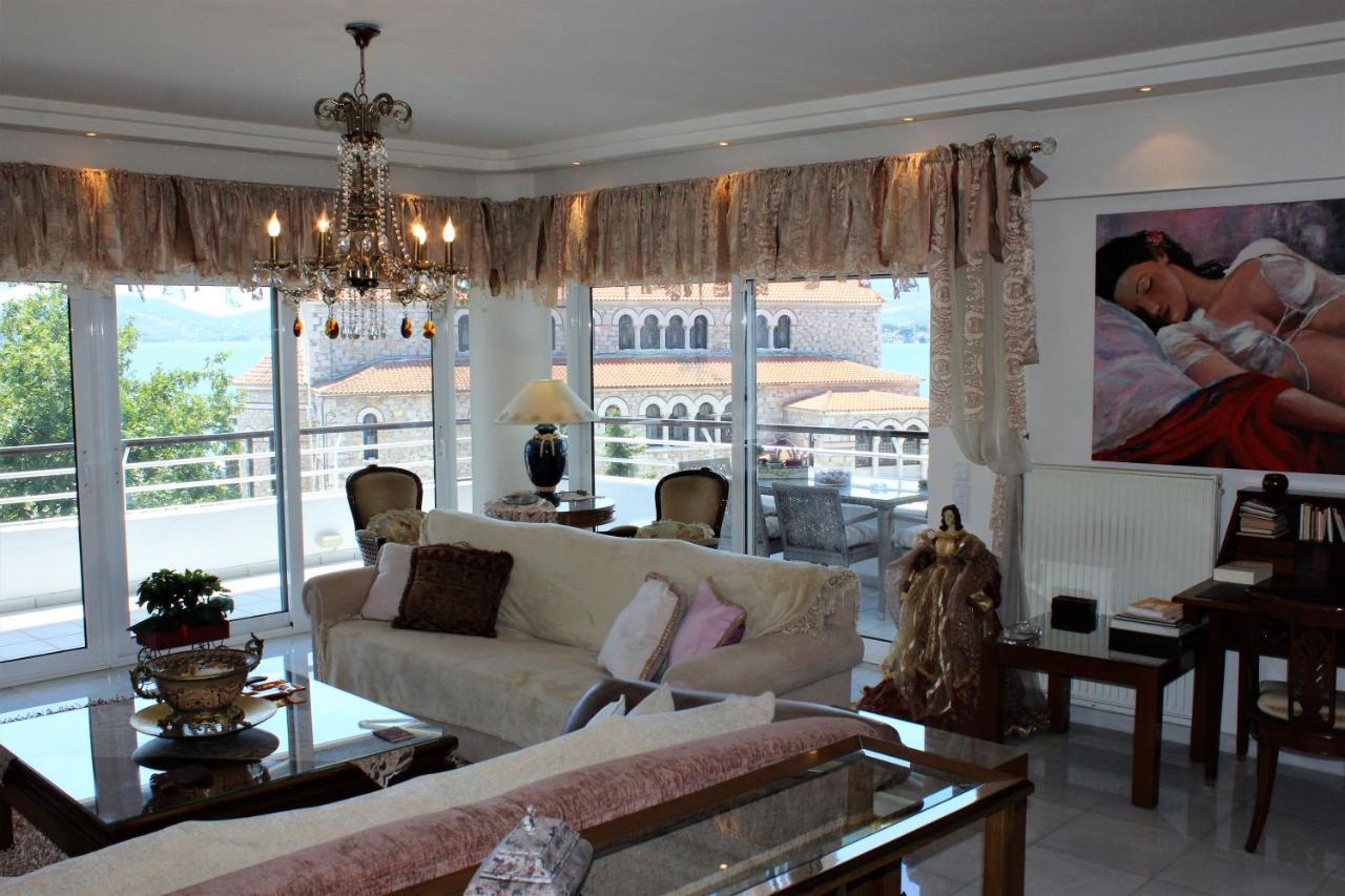 Luxury Sea View Apartment Volos Bagian luar foto